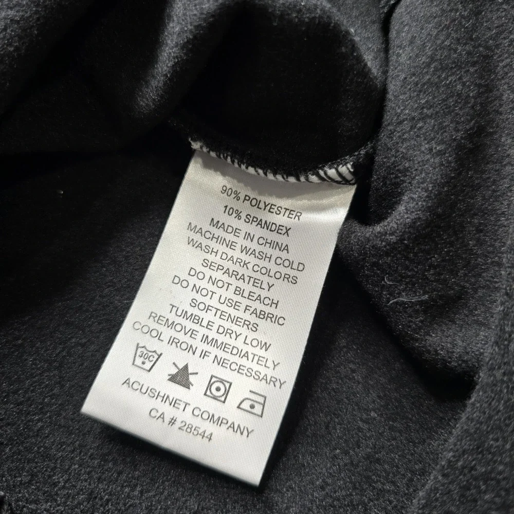 Footjoy Pique Sport Mid Layer 1/4 Zip Sweater Jacket Mens Small Black Gray Golf